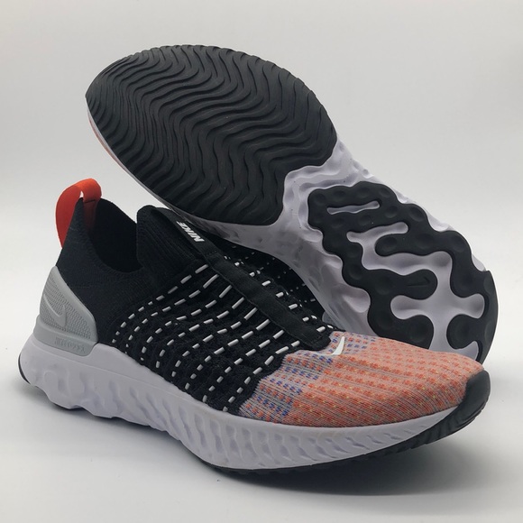 Nike Other - Nike React Phantom Run FK Flyknit 2 Black Team Orange White DQ7647-001